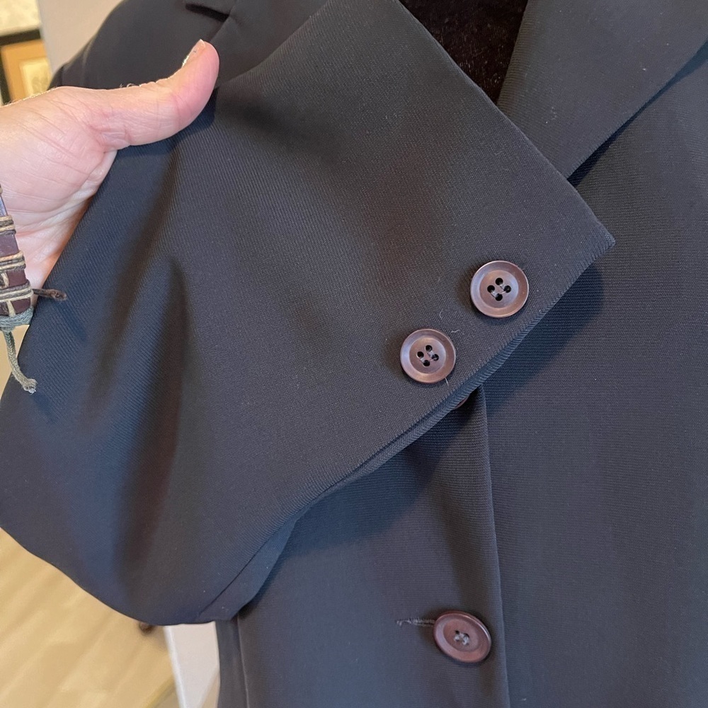 Vintage Blazer Irene Van Ryb Sz 12 Classy Black EU 44 Office Church Dressy Work - Picture 5 of 10
